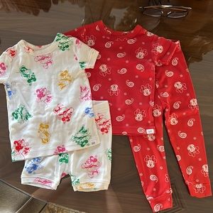2- Gap Minnie Mouse 2 piece set pajamas. Size 18-24 month.